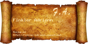 Finkler Adrienn névjegykártya